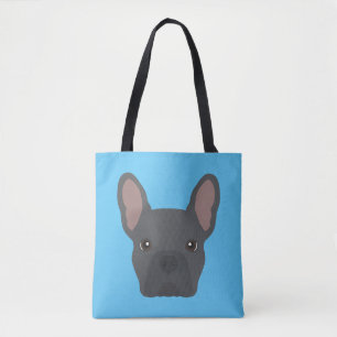 Blue French Bulldog Tote Bag