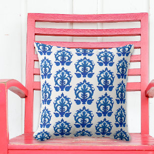 Blue French Country Pattern Cushion