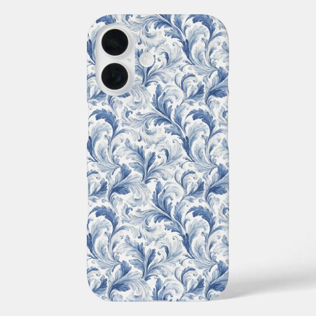 Blue French Country Toile Pattern  Case-Mate iPhone Case (Back)