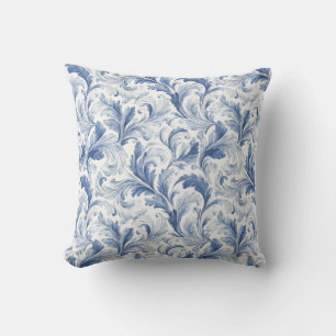 Blue French Country Toile Pattern Cushion