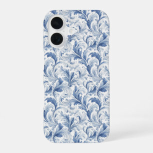 Blue French Country Toile Pattern iPhone 16 Case