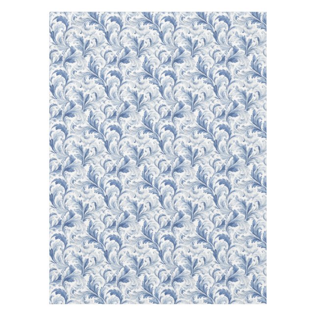 Blue French Country Toile Pattern  Tablecloth (Front)