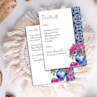 Blue French Tiles Bougainvillea wedding details