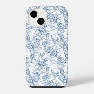 Blue French Toile iPhone 14 Case
