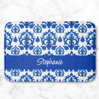 Blue French Toile Pattern Name Monogram