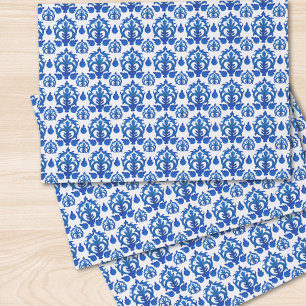 Blue French Toile Pattern Tissue Paper