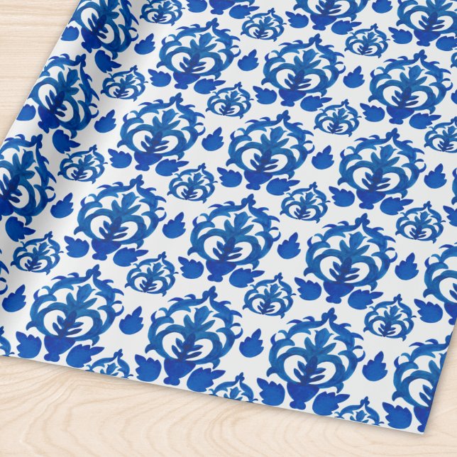 Blue French Toile Pattern  Wrapping Paper (Creator Uploaded)