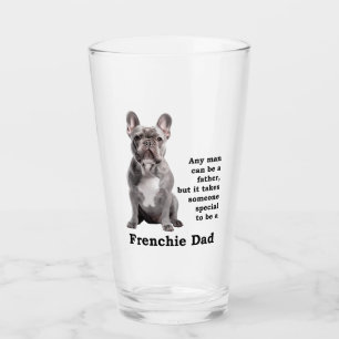 Blue Frenchie Dad Glass