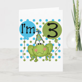 Blue Frog 3rd Birthday Tshirts and Gifts Card