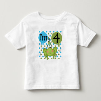Blue Frog 4th Birthday Tshirts and Gifts
