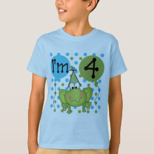 Blue Frog 4th Birthday Tshirts and Gifts