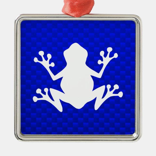 Blue Frog Metal Tree Decoration (Front)