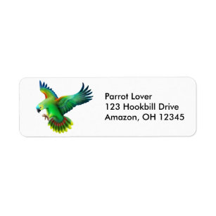 Blue Fronted Amazon Parrot Label