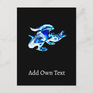 Blue Frost Dragon Postcard