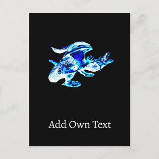 Blue Frost Dragon Postcard