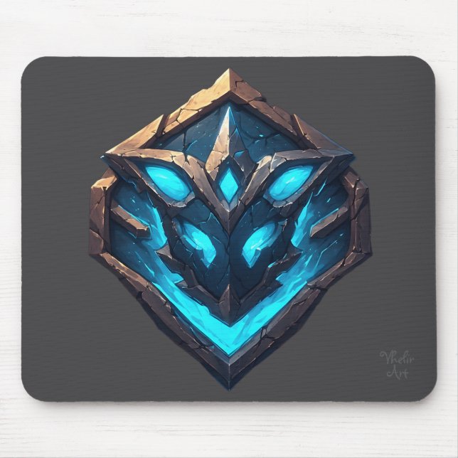 Blue Frost Rune Emblem Mouse Pad (Front)
