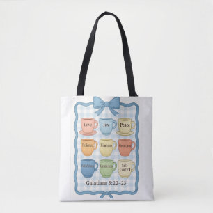 Blue fruit of the Spirit Tote Bag