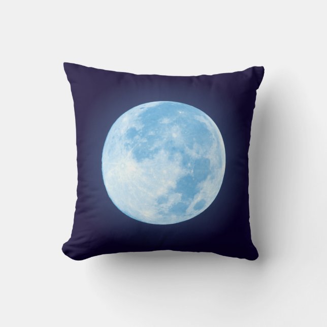 Blue Full Moon Cushion (Front)