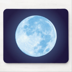 Blue Full Moon Mousepad