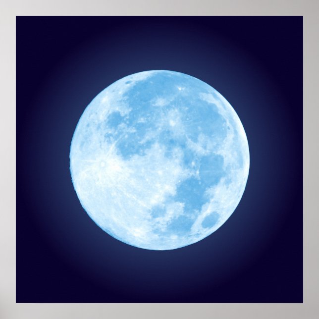 Blue Full Moon Poster (Front)