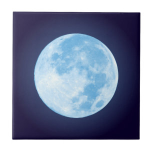 Blue Full Moon Tile