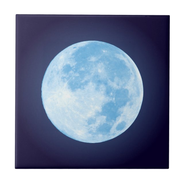 Blue Full Moon Tile (Front)