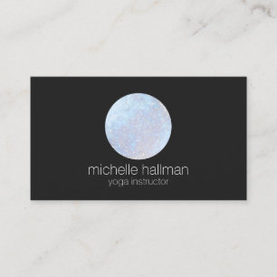 Blue Full Moon Yoga, Life Coach, Healer Black Business Card