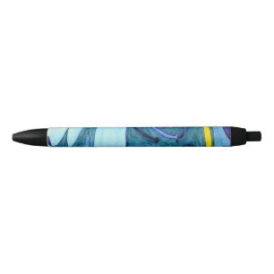 Blue Fumes Black Ink Pen