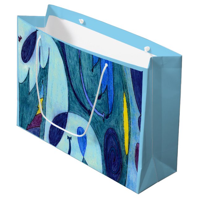Blue Fumes Large Gift Bag (Front Angled)