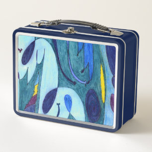 Blue Fumes Metal Lunch Box