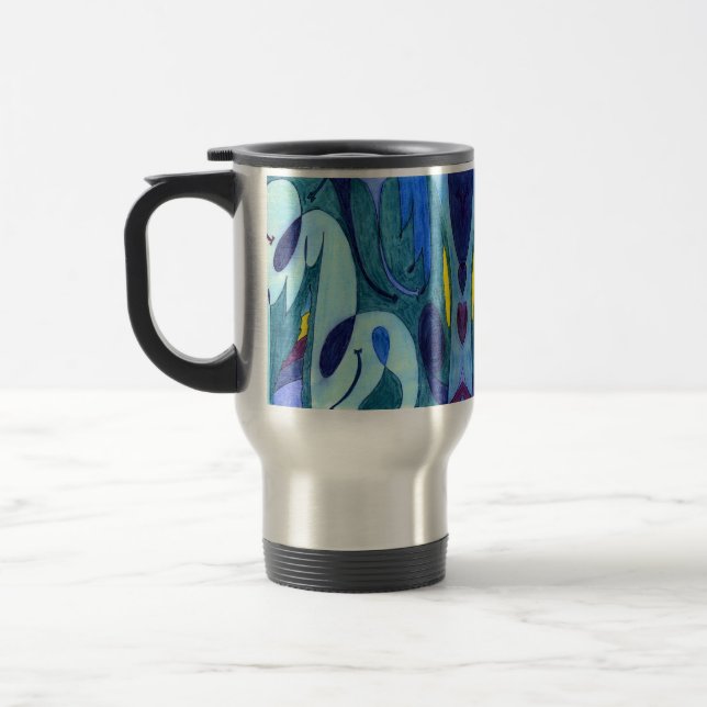 Blue Fumes Travel Mug (Left)