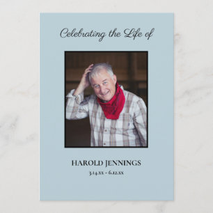 Blue Funeral Program Obituary Order of Service Programme