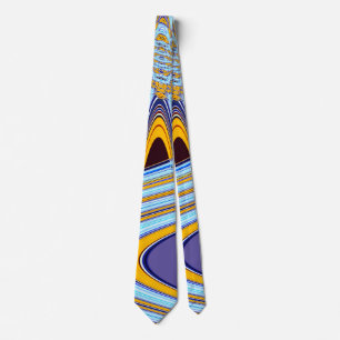 Blue Funky Swirls Tie