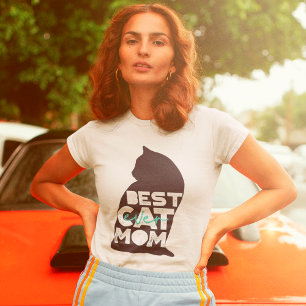 Blue Funny Mother's Day Best Cat Mum Ever T-Shirt