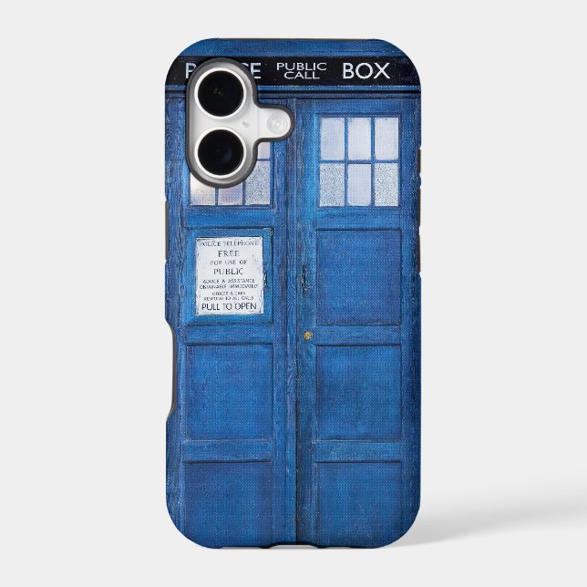 Blue Funny Phone Booth Call Box (Back)