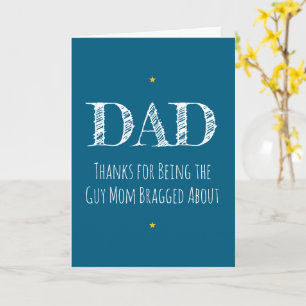 Blue Funny Witty Minimalist Fathers Day Greeting Card