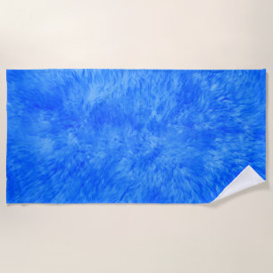 Blue Fur Frenzy Beach Towel