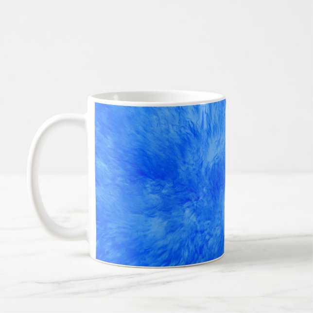 Blue Fur Frenzy Coffee Mug (Left)