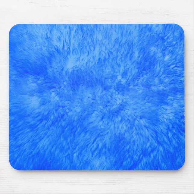 Blue Fur Frenzy Mouse Pad (Front)