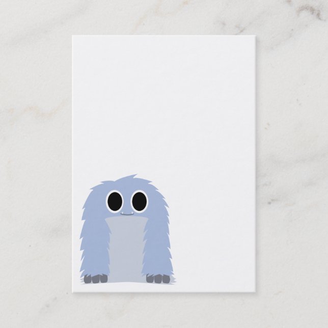 Blue Furry Monster Business Card (Front)