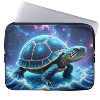Blue Galactic Sea Turtle Laptop Sleeve