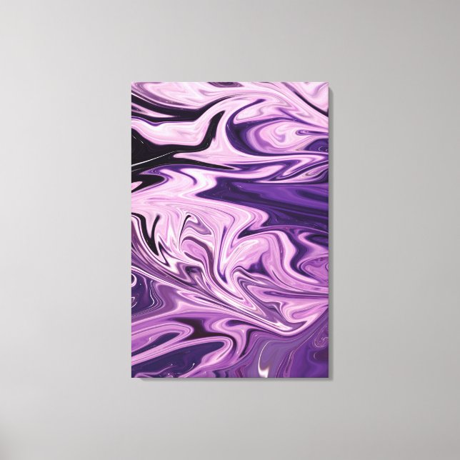 Blue galaxy art pattern canvas print (Front)