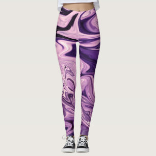 Blue galaxy art pattern leggings