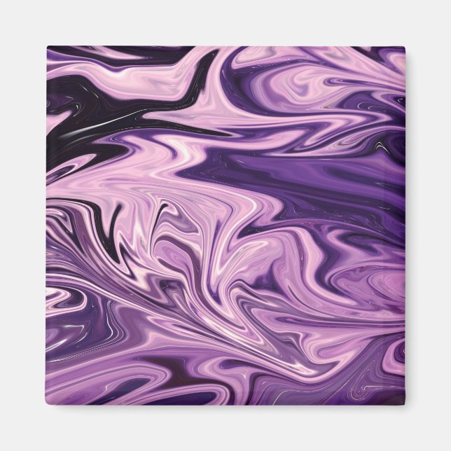 Blue galaxy art pattern magnet (Front)