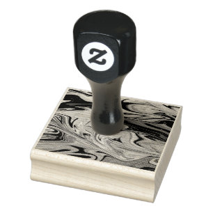 Blue galaxy art pattern rubber stamp