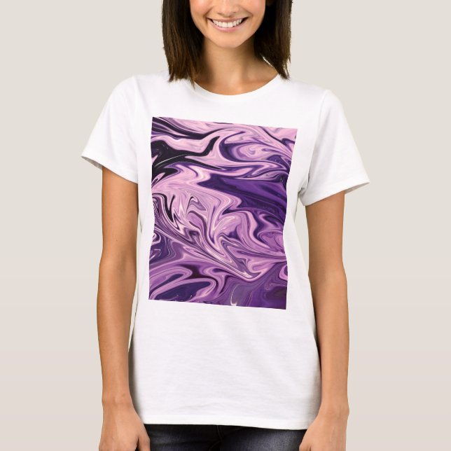 Blue galaxy art pattern T-Shirt (Front)