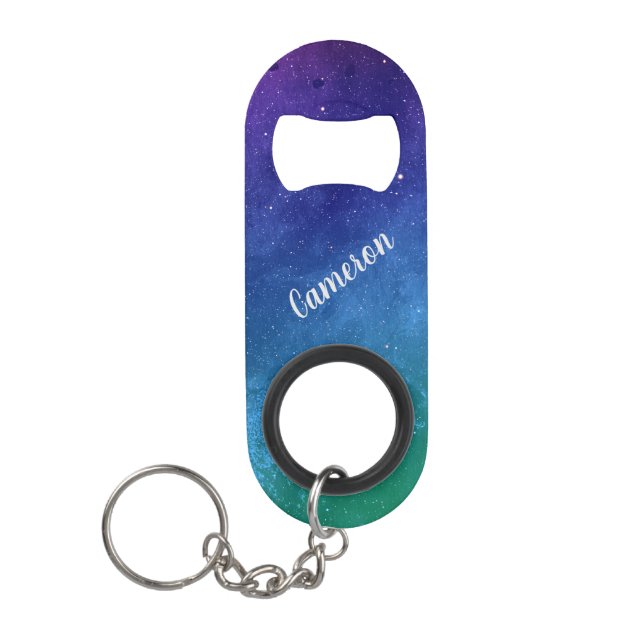 Blue Galaxy Celestial Stars Space Art Personalised (Front)