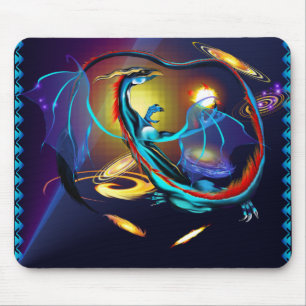 Blue Galaxy Dragon_Mousepad Mouse Pad