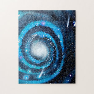 Blue Galaxy Jigsaw Puzzle