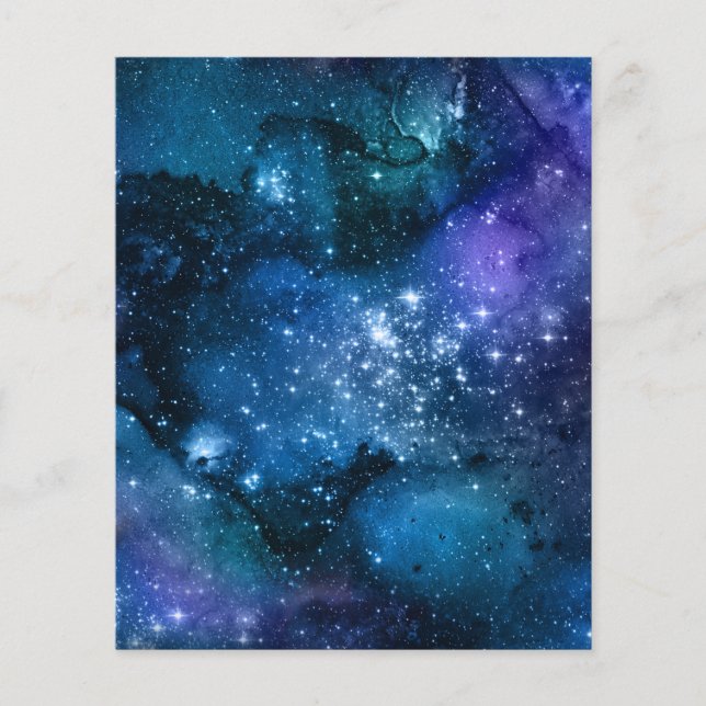 Blue galaxy night sky design  (Front)